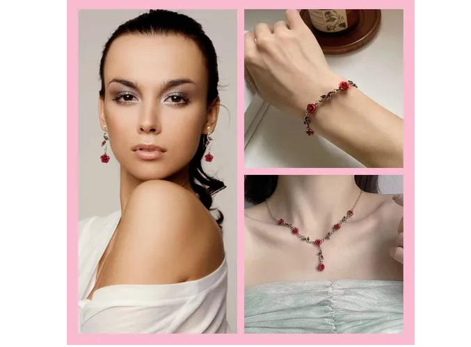Foto 5 pulgar | Conjunto Xtellar De Joyas Para Mujer Collar Y Aretes Y Pulsera