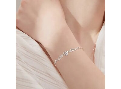 Foto 2 | Collar Xtellar Y Pulsera De Plata 925 Corazón Alas Ángel Para Mujer