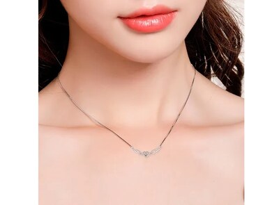 Foto 4 | Collar Xtellar Y Pulsera De Plata 925 Corazón Alas Ángel Para Mujer