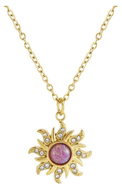 Foto 2 pulgar | Collar Xtellar De Rapunzel Sol De Opalo Morado Enredados
