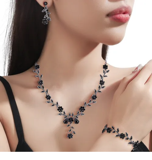Collar Xtellar De Novia Pulsera Pendientes Juego De Joyas
