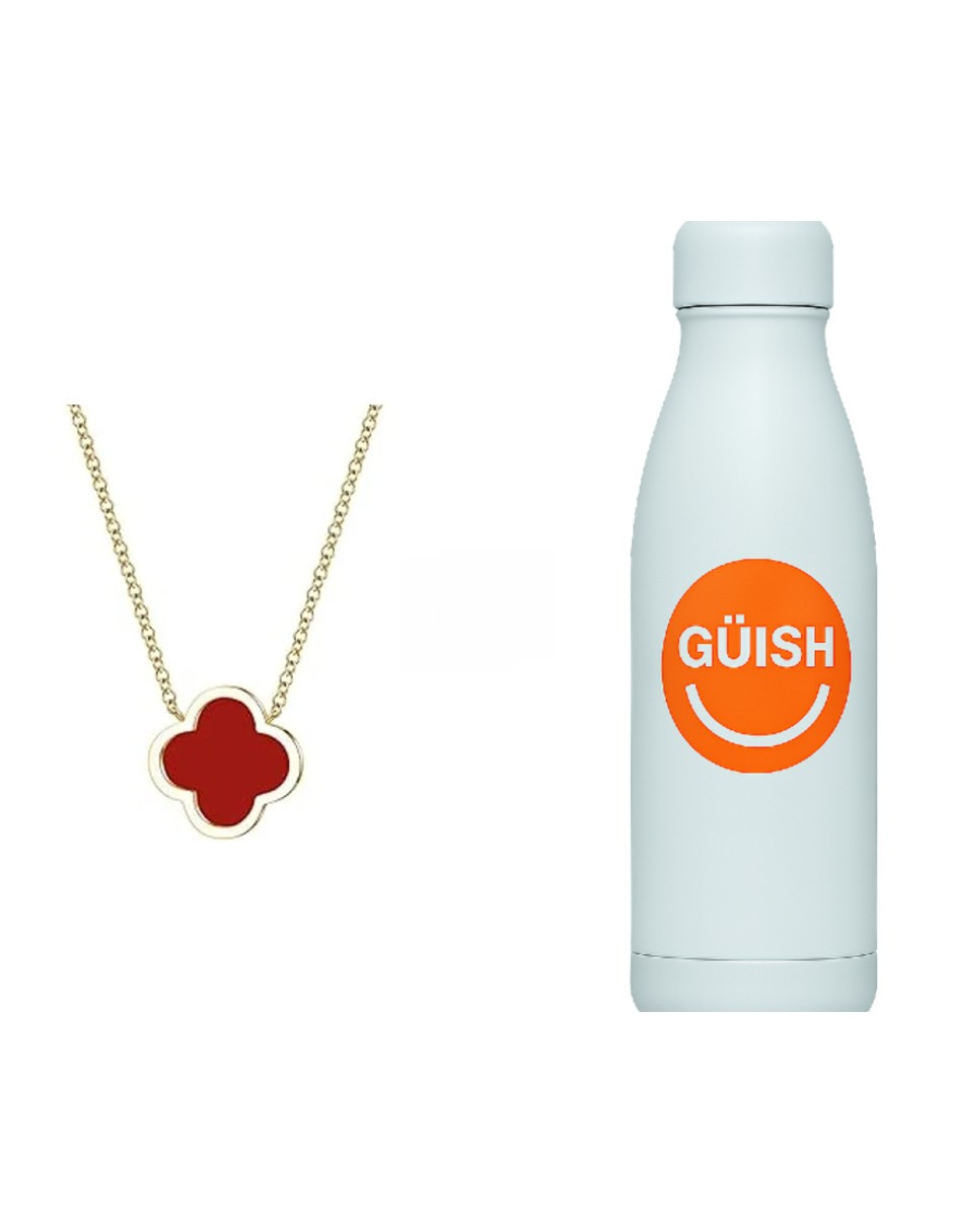 Foto 2 pulgar | Buena Suerte Colgante Rojo + Gratis Termo Güish De Regalo