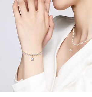 Foto 2 | Collar Xtellar De Perlas Pulseras Elegante Lujo Joyería De Mujer 2p
