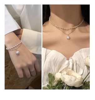 Foto 4 | Collar Xtellar De Perlas Pulseras Elegante Lujo Joyería De Mujer 2p