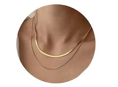 Foto 2 | Collar Xtellar Multicapa Cadena De Oro 14k Joyería Nice