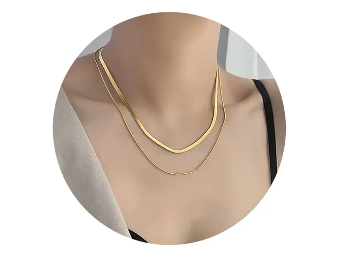 Foto 5 | Collar Xtellar Multicapa Cadena De Oro 14k Joyería Nice