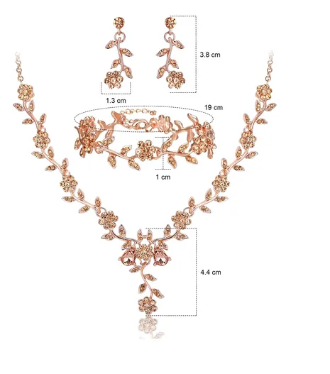 Foto 4 pulgar | Collar Xtellar De Novia Pulsera Pendientes Juego De Joyas