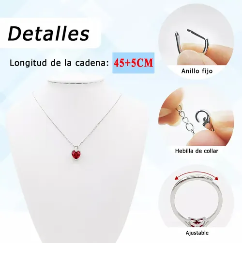 Foto 2 | Collar Xtellar Dije Corazón Cristal Mujer Arete Anillos Caja Kit