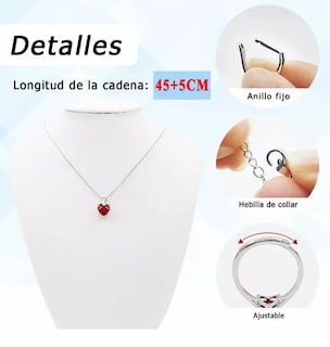 Foto 2 | Collar Xtellar Dije Corazón Cristal Mujer Arete Anillos Caja Kit
