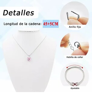 Foto 2 | Collar Xtellar Dije Corazón Cristal Mujer Arete Anillos Caja Kit