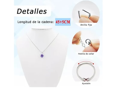 Foto 3 | Collar con Aretes y Anillo Xtellar Corazón Cristal