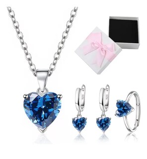 Foto 1 | Set de Joyería Xtellar Corazón de Cristal para Mujer