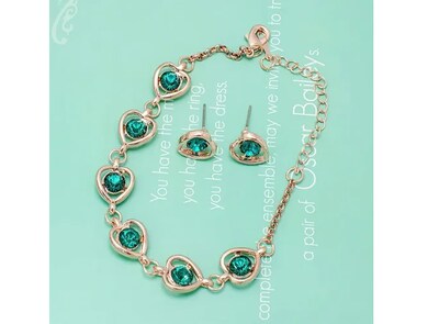 Foto 2 | Collar Aretes Anillo y Pulsera Xtellar Corazón de Cristal