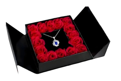Foto 1 | Xtellar Elegante Set De Rosas Eternas Y Collar De Zafiro - Regalo Perfecto Para Ocasiones Especiales
