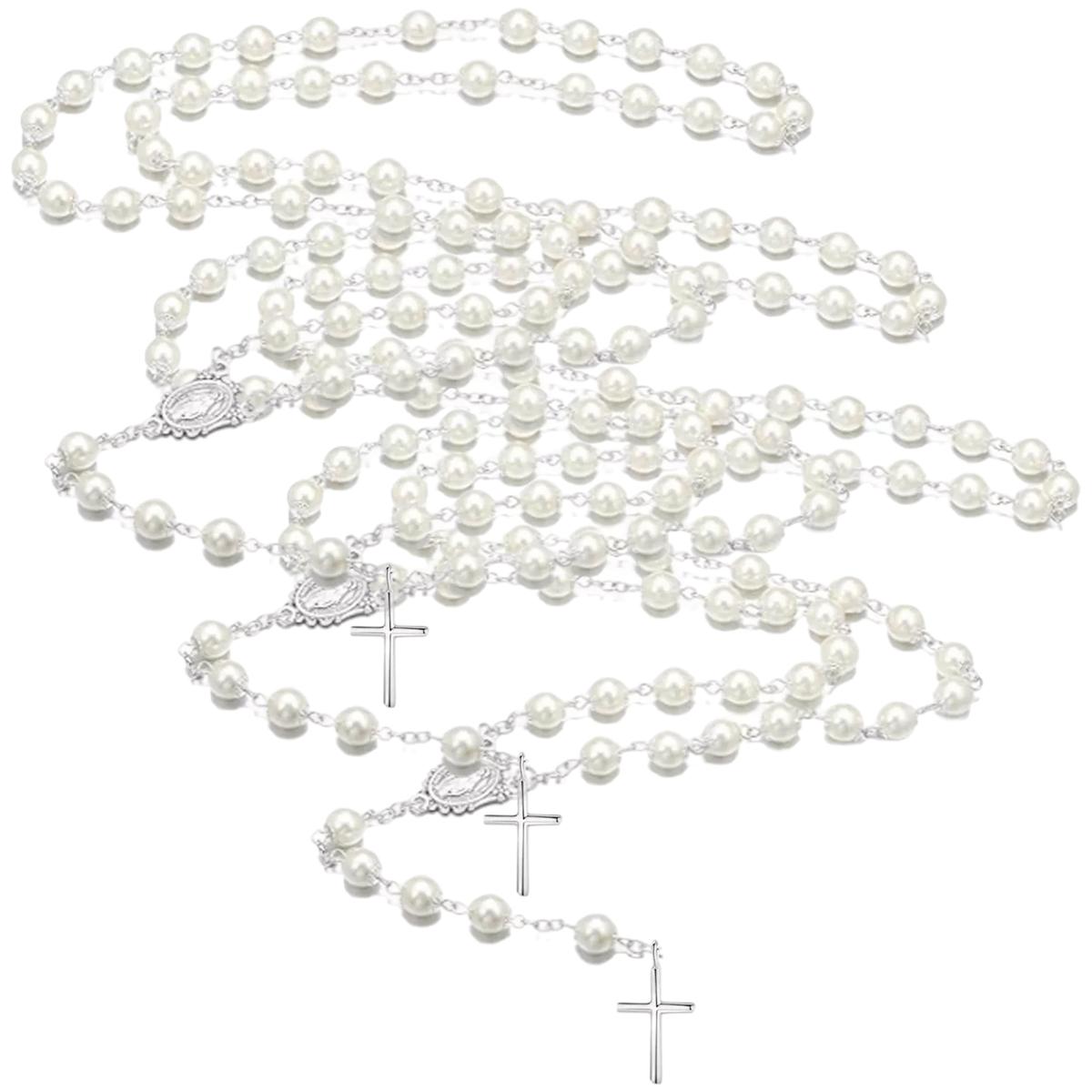 Collar Rosarios Mxvnh-003high Monaco 3 Piezas Blanco