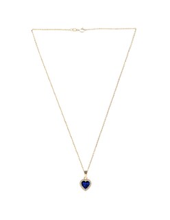 Foto 4 | Collar Zvezda De Chapa De Oro Amarillo De 18k Diseño Corazón Cristal