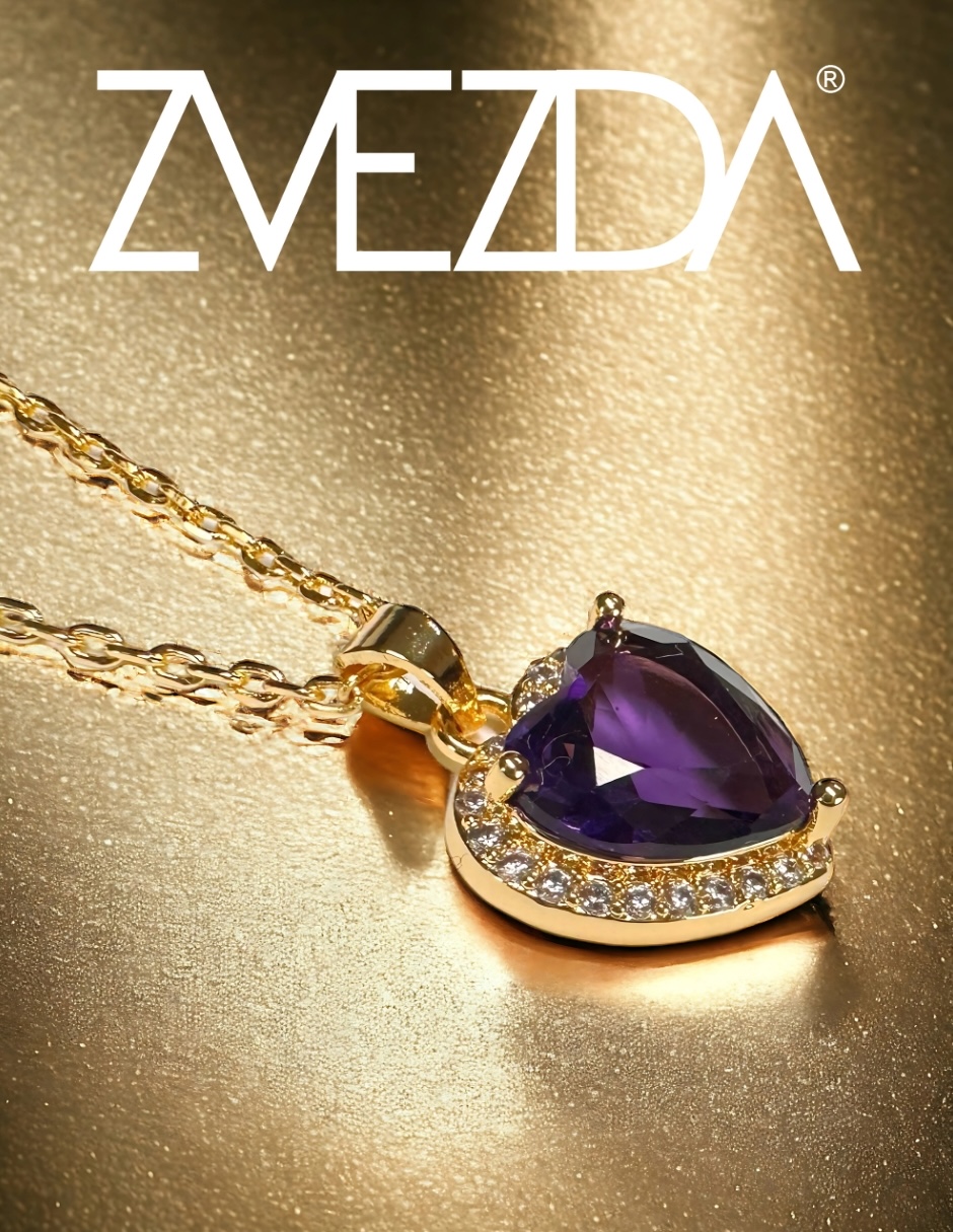 Foto 3 pulgar | Collar Zvezda De Chapa De Oro Amarillo De 18k Diseño Corazón Cristal