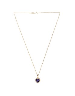 Foto 4 | Collar Zvezda De Chapa De Oro Amarillo De 18k Diseño Corazón Cristal