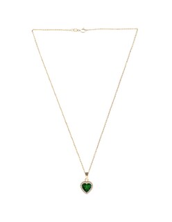 Foto 4 | Collar Zvezda De Chapa De Oro Amarillo De 18k Diseño Corazón Cristal