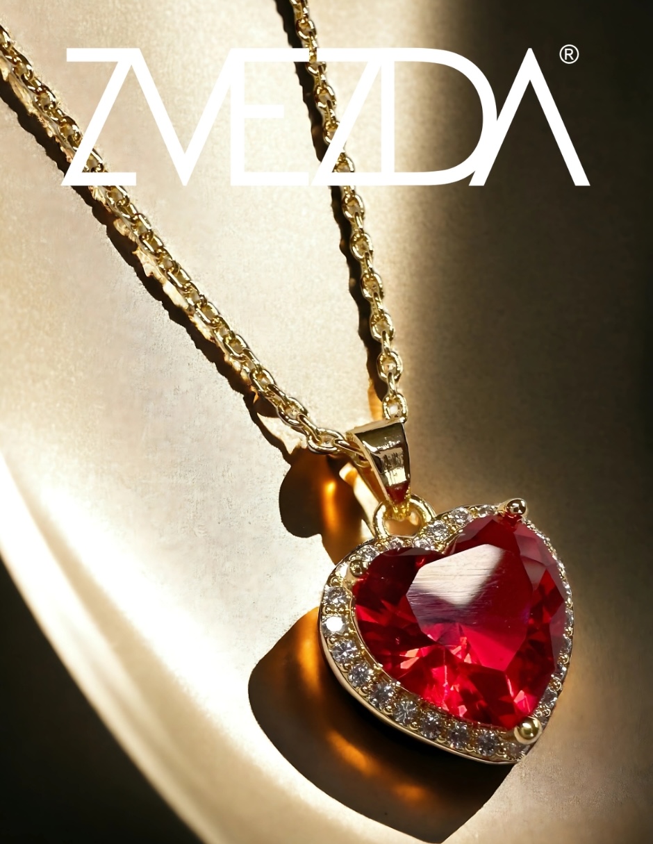 Foto 2 | Collar Zvezda De Chapa De Oro Amarillo De 18k Diseño Corazón Cristal