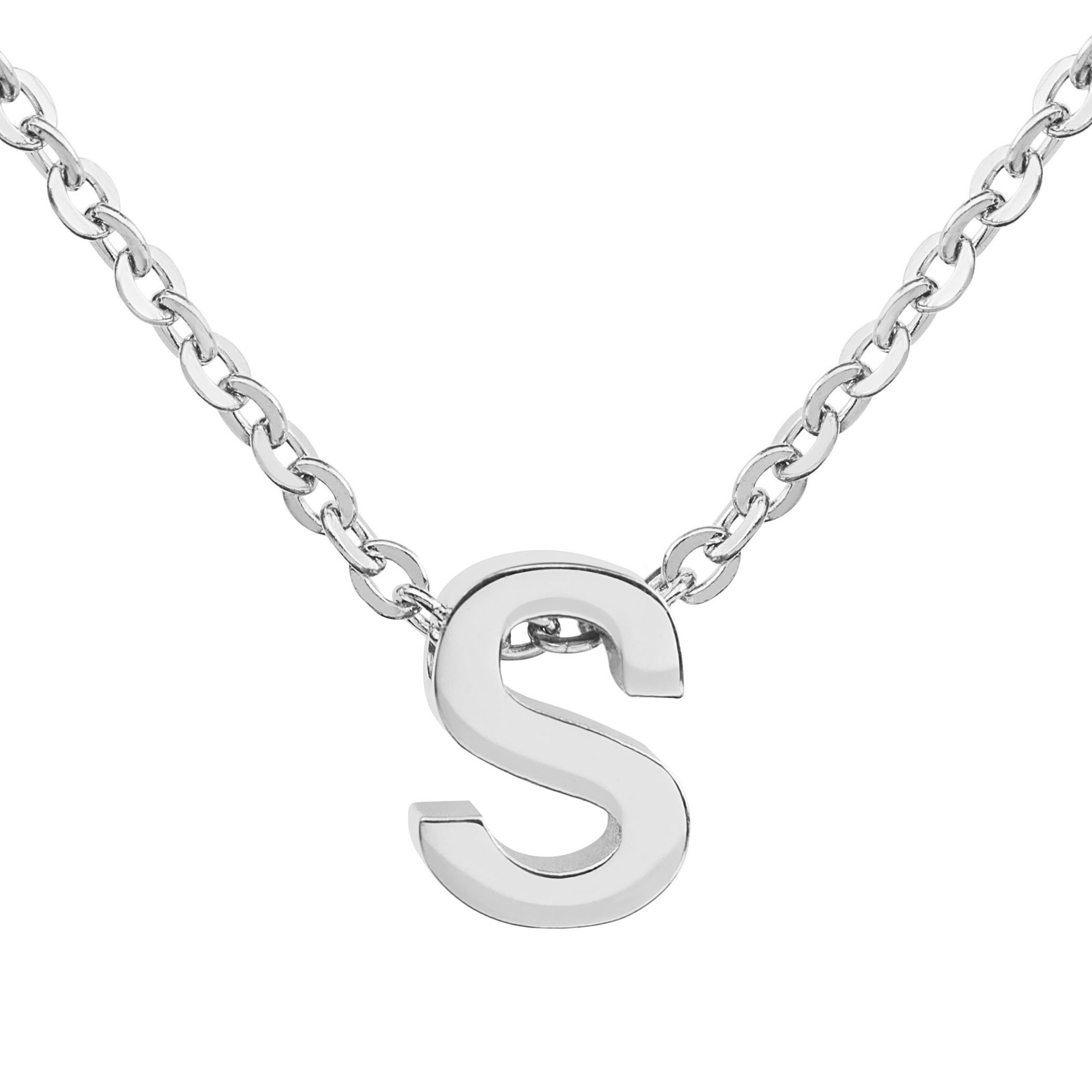 Foto 2 pulgar | Collar West Coast Jewelry Elya De Acero Inoxidable Con Letra S - Venta Internacional.