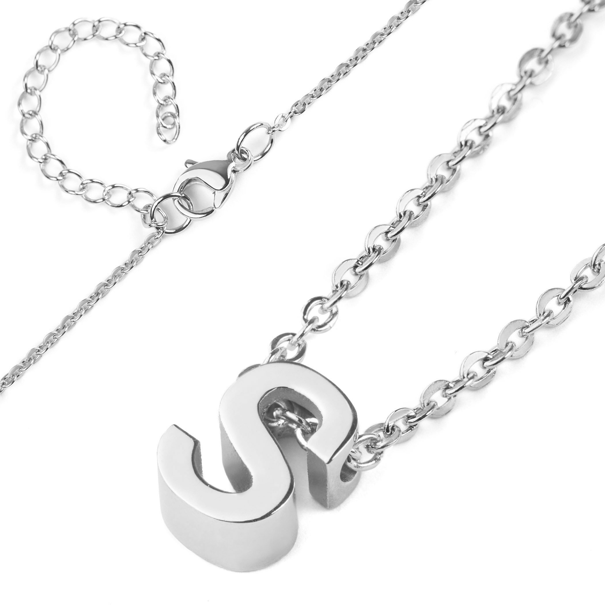 Foto 2 | Collar West Coast Jewelry Elya De Acero Inoxidable Con Letra S - Venta Internacional.