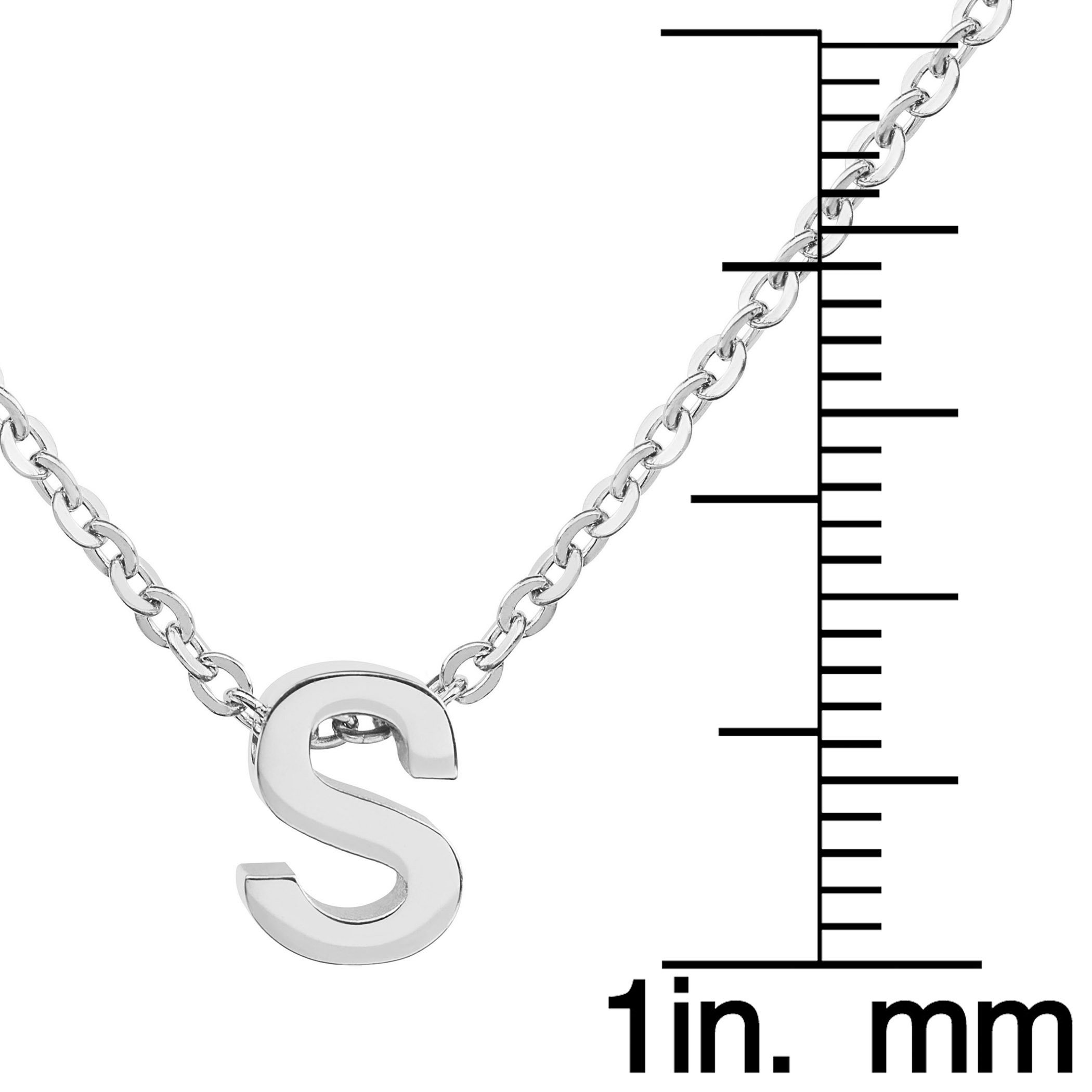 Foto 3 | Collar West Coast Jewelry Elya De Acero Inoxidable Con Letra S - Venta Internacional.