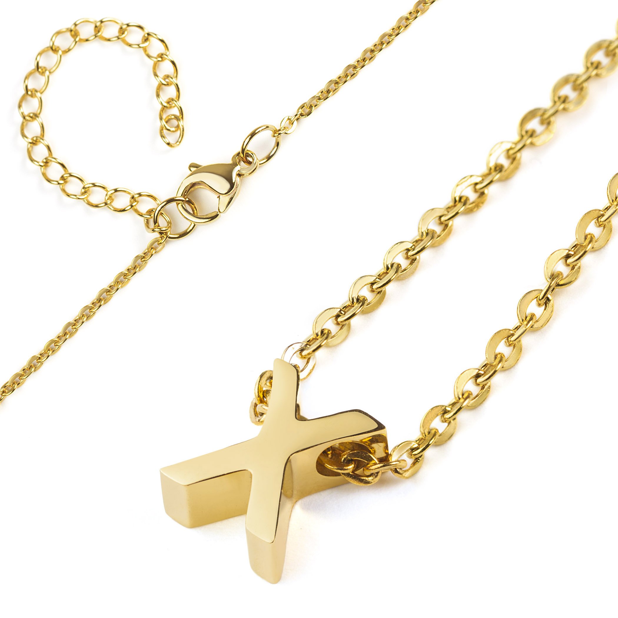 Foto 3 pulgar | Collar West Coast Jewelry Elya De Oro De 18 Quilates Y Acero Inoxidable - Venta Internacional.