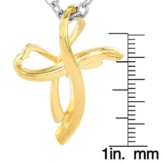 Foto 3 | Collar West Coast Jewelry Elya Love And Faith Cross De Acero Inoxidable Chapado En Oro - Venta Internacional.