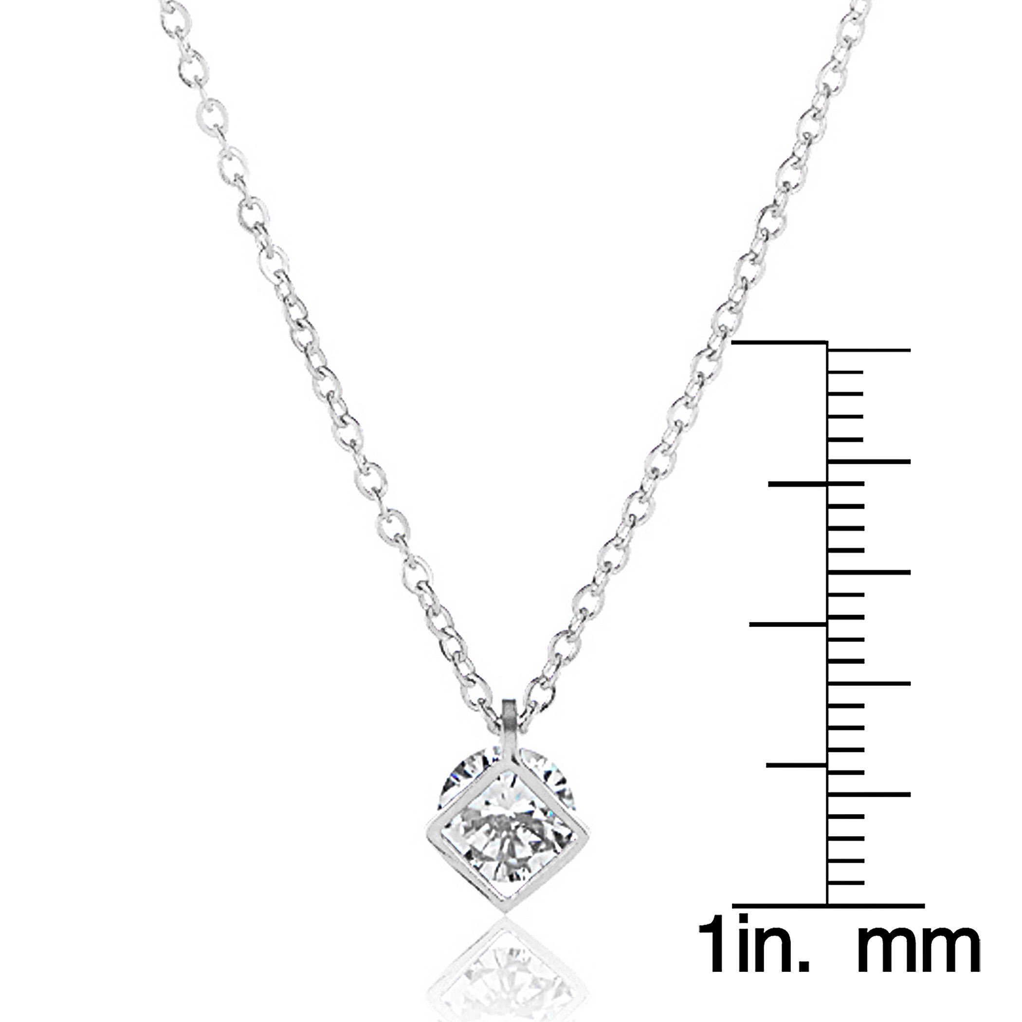 Foto 4 pulgar | Collar West Coast Jewelry Elya De Acero Inoxidable Con Circonita - Venta Internacional.