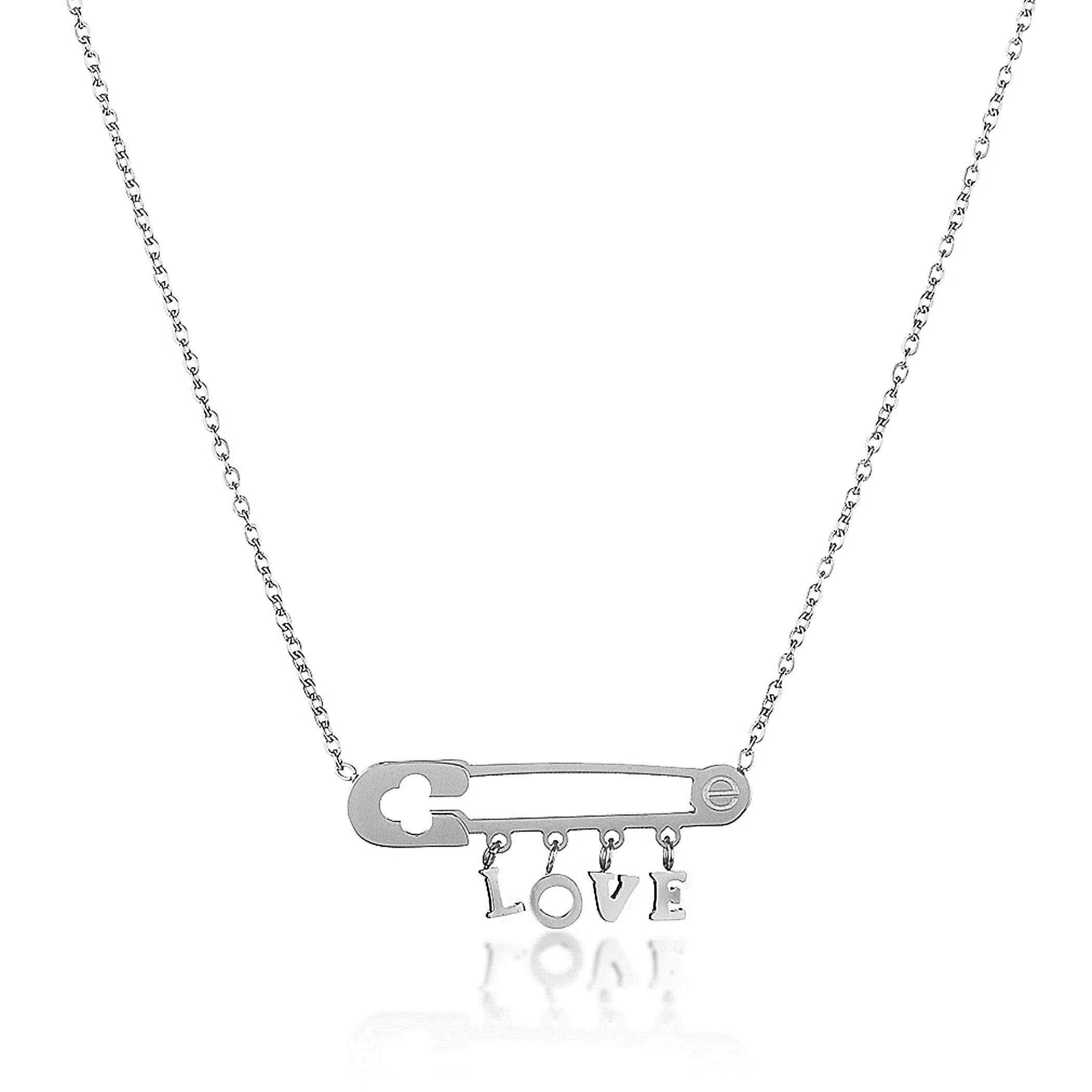 Foto 2 pulgar | Collar De Acero Inoxidable West Coast Jewelry Elya Polished Love - Venta Internacional.