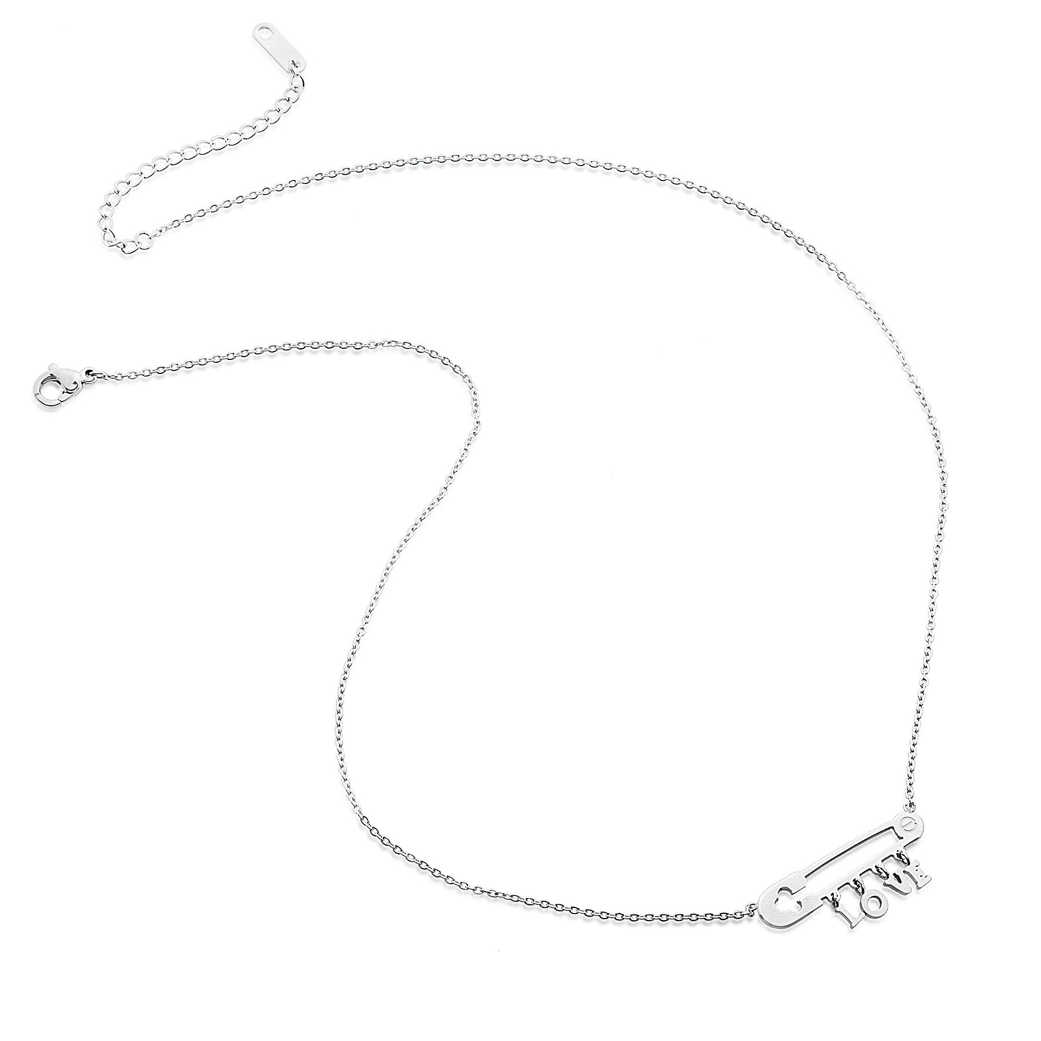 Foto 3 pulgar | Collar De Acero Inoxidable West Coast Jewelry Elya Polished Love - Venta Internacional.