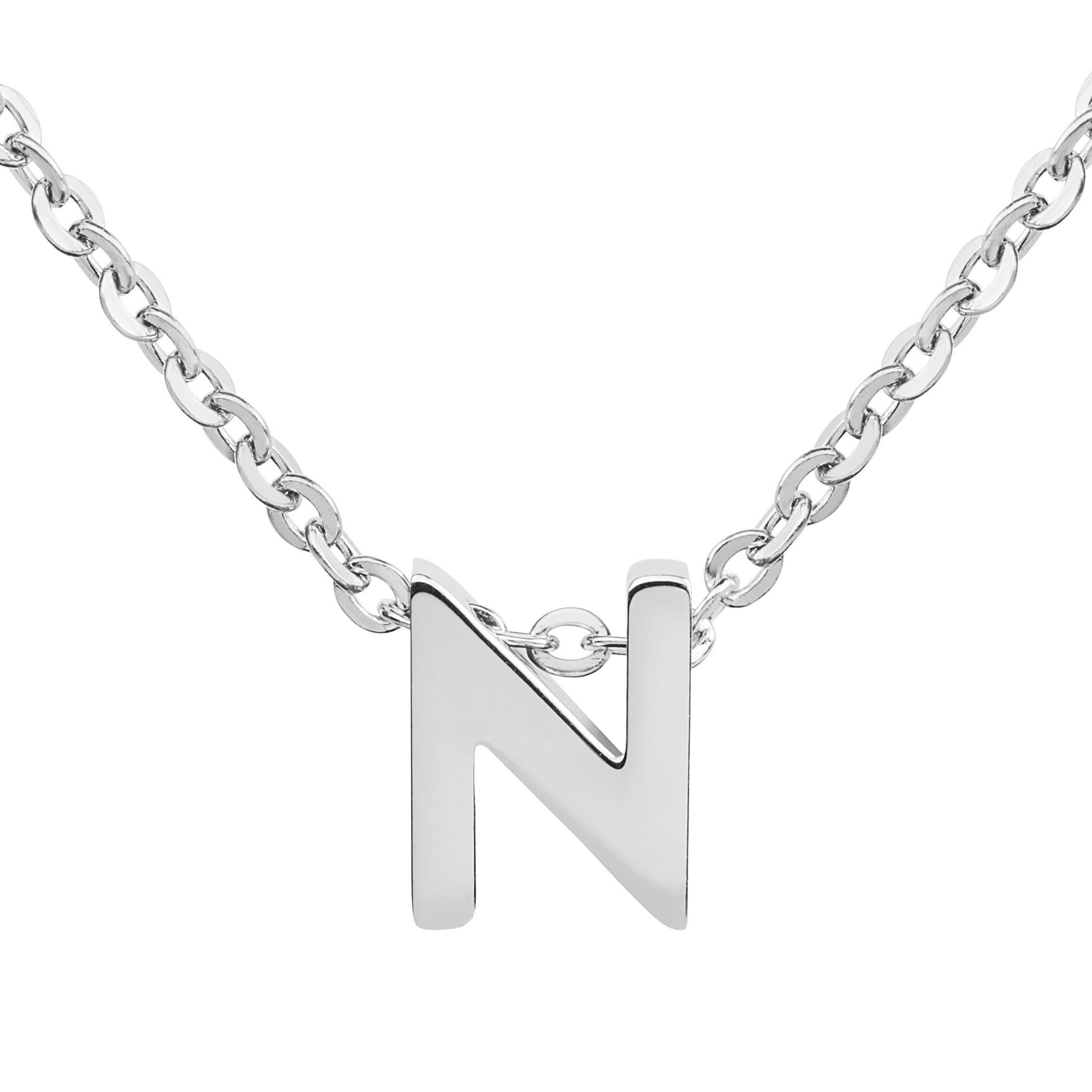 Foto 2 pulgar | Collar West Coast Jewelry Elya De Acero Inoxidable Letra N - Venta Internacional.
