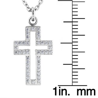 Foto 3 | Collar Elya De Acero Inoxidable Con Circonitas Cúbicas Recortadas En Forma De Cruz - Venta Internacional.