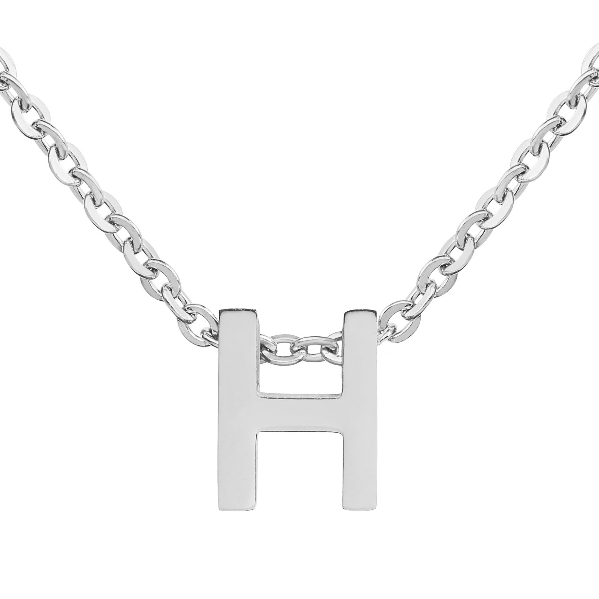 Foto 2 pulgar | Collar West Coast Jewelry Elya De Acero Inoxidable Con Letra H - Venta Internacional.