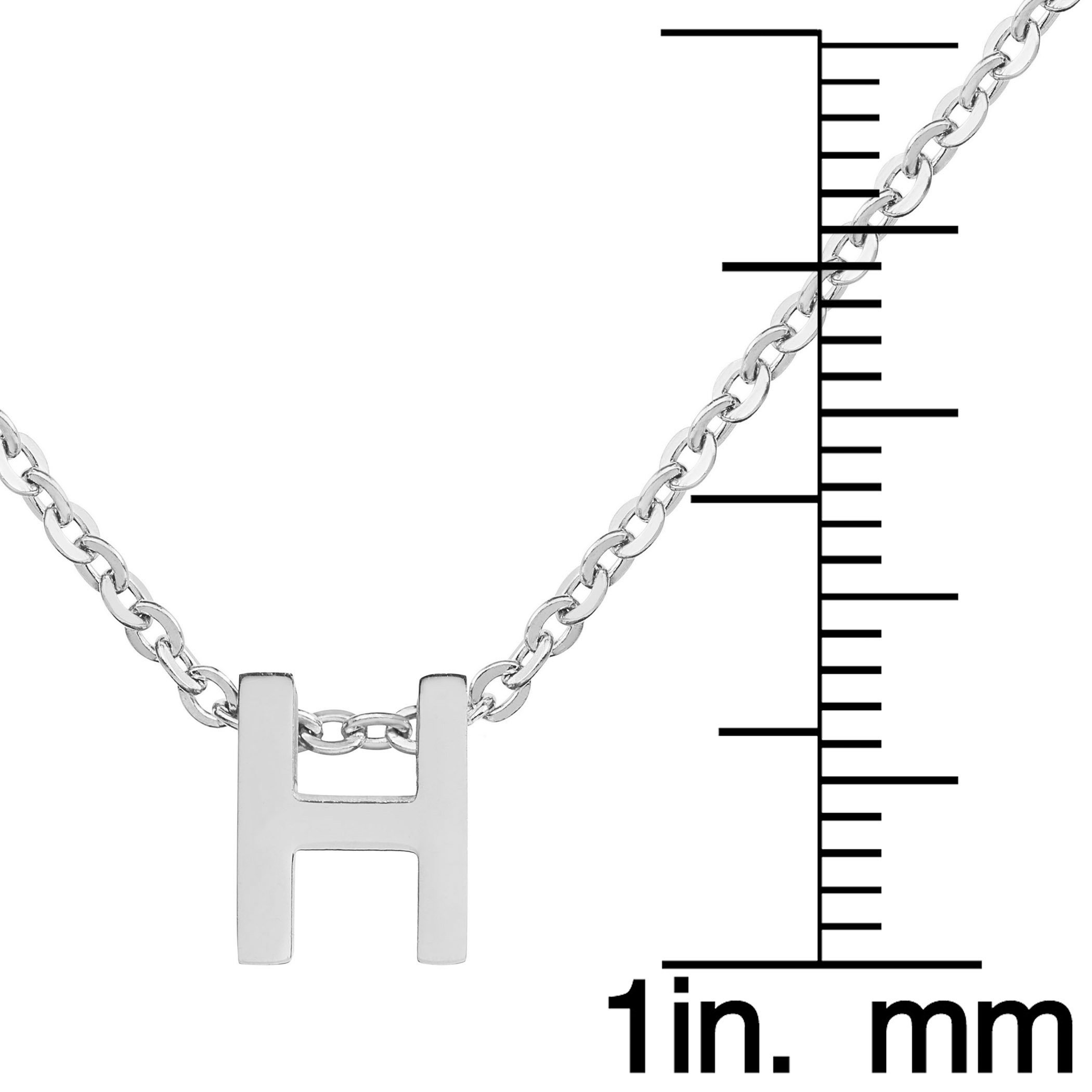 Foto 4 pulgar | Collar West Coast Jewelry Elya De Acero Inoxidable Con Letra H - Venta Internacional.