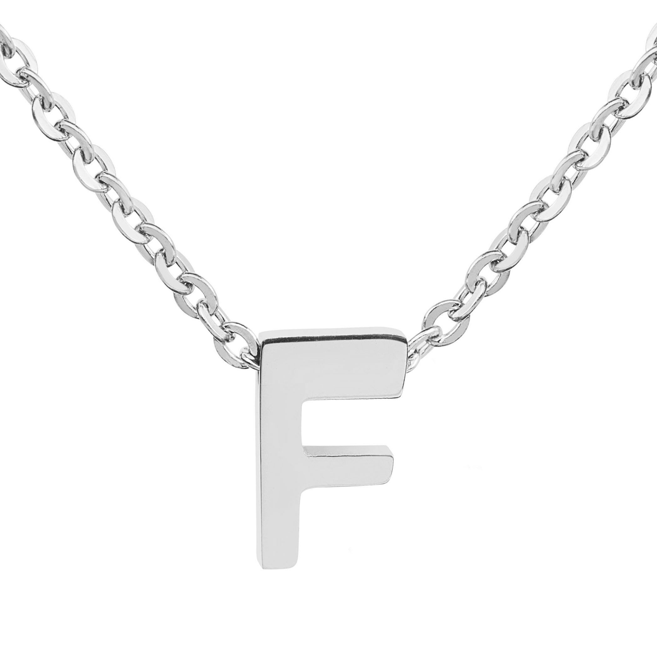 Foto 2 pulgar | Collar West Coast Jewelry Elya De Acero Inoxidable Letra F - Venta Internacional.