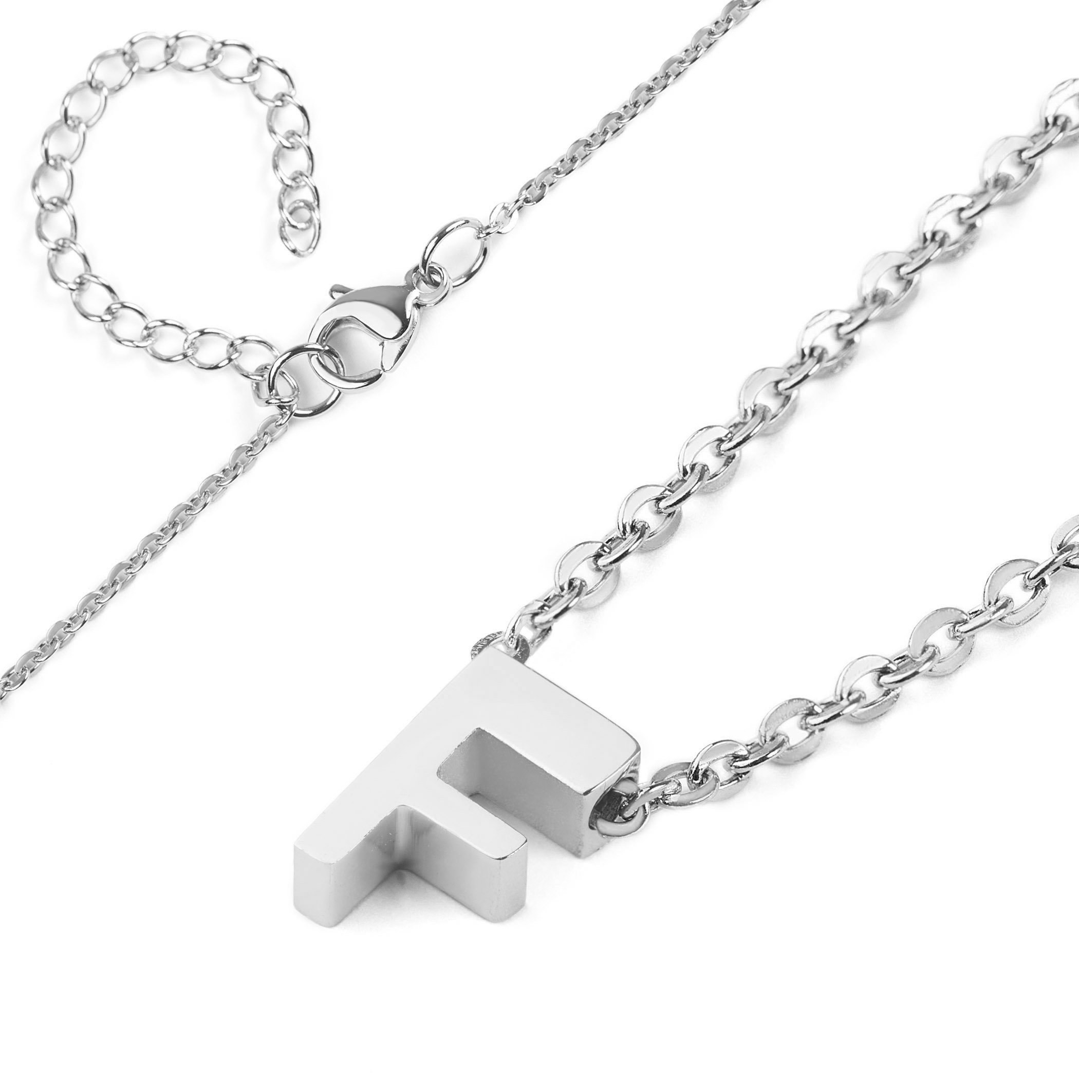 Foto 2 | Collar West Coast Jewelry Elya De Acero Inoxidable Letra F - Venta Internacional.