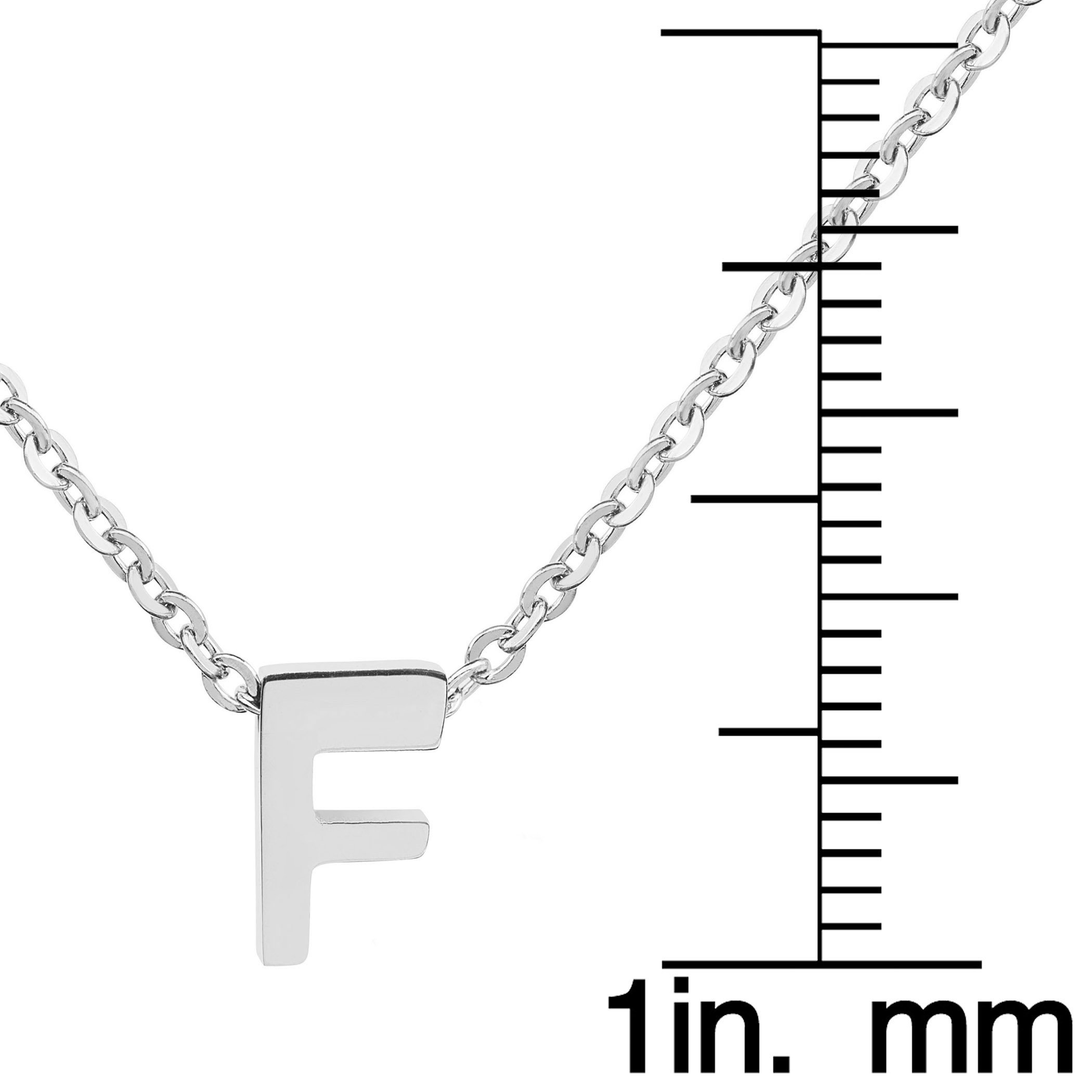 Foto 4 pulgar | Collar West Coast Jewelry Elya De Acero Inoxidable Letra F - Venta Internacional.