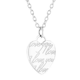 Foto 1 | Collar De Acero Inoxidable West Coast Jewelry Elya «i Love You» - Venta Internacional.