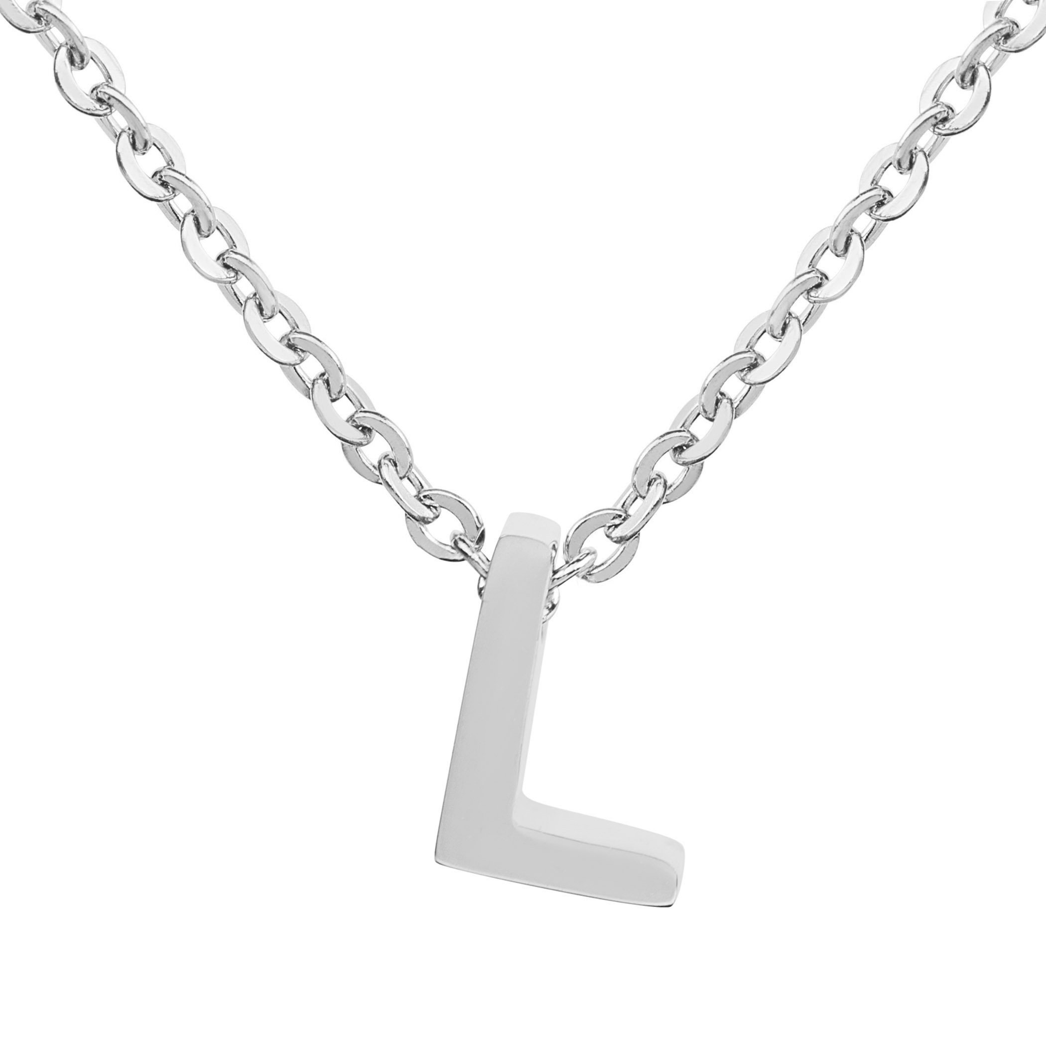 Foto 2 pulgar | Collar De Acero Inoxidable Letra L De West Coast Jewelry Elya - Venta Internacional.