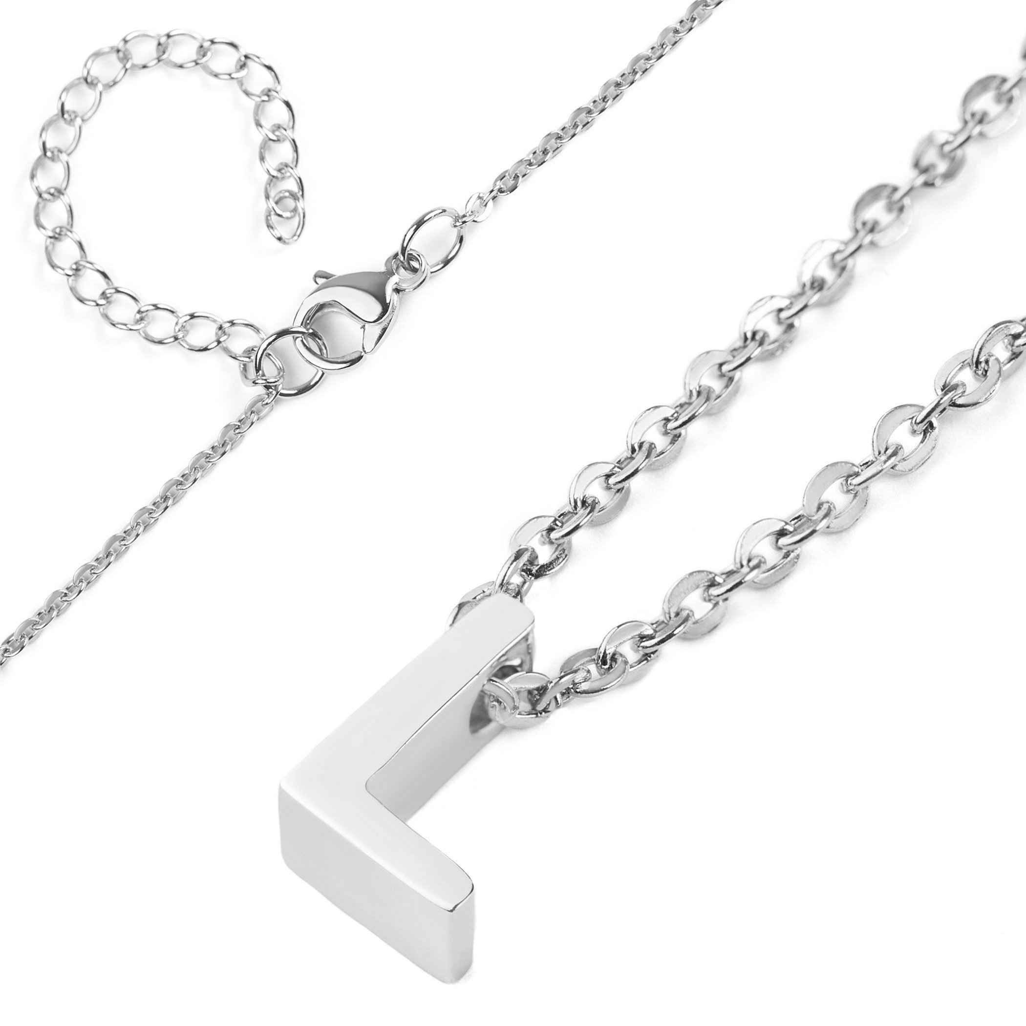 Foto 3 pulgar | Collar De Acero Inoxidable Letra L De West Coast Jewelry Elya - Venta Internacional.