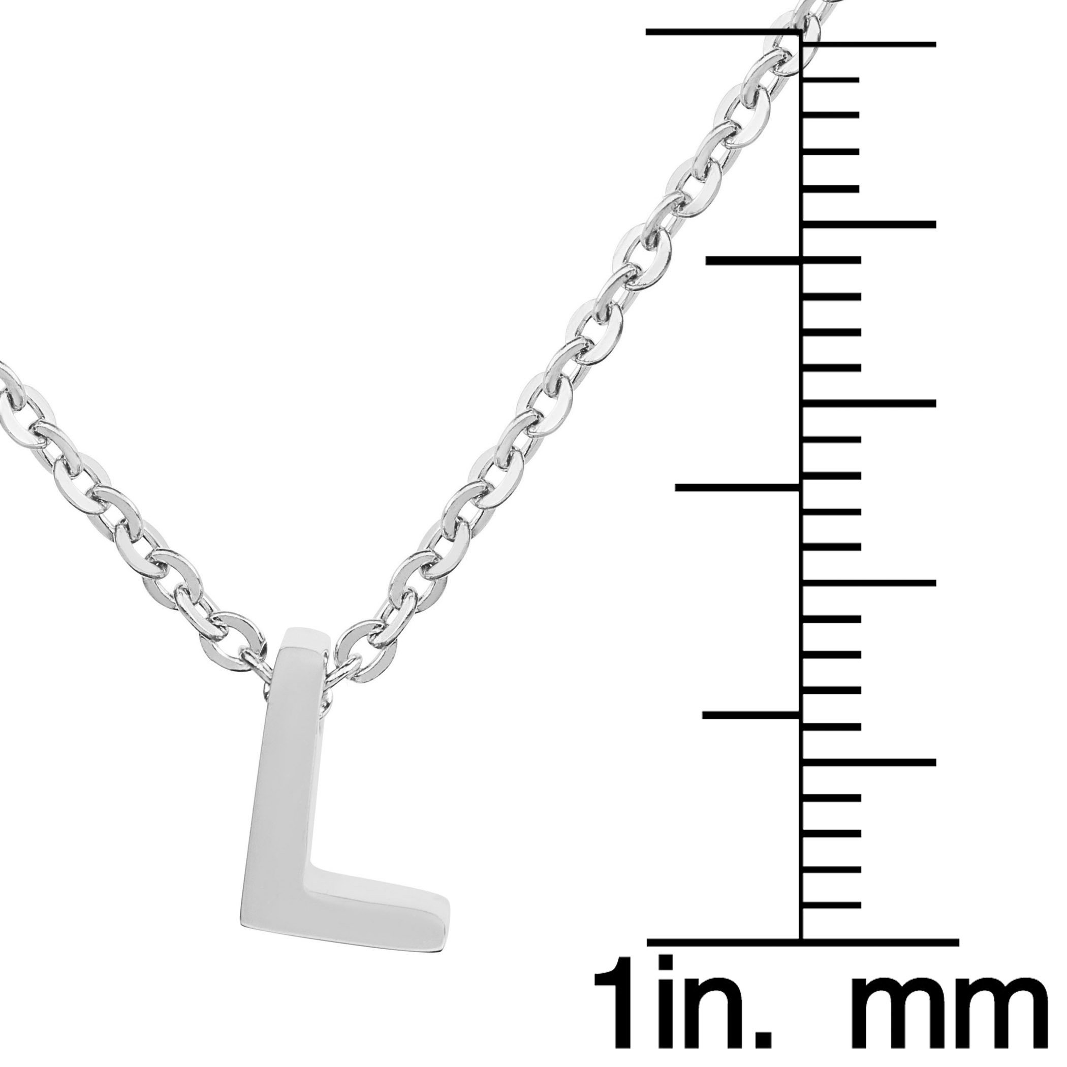 Foto 4 pulgar | Collar De Acero Inoxidable Letra L De West Coast Jewelry Elya - Venta Internacional.