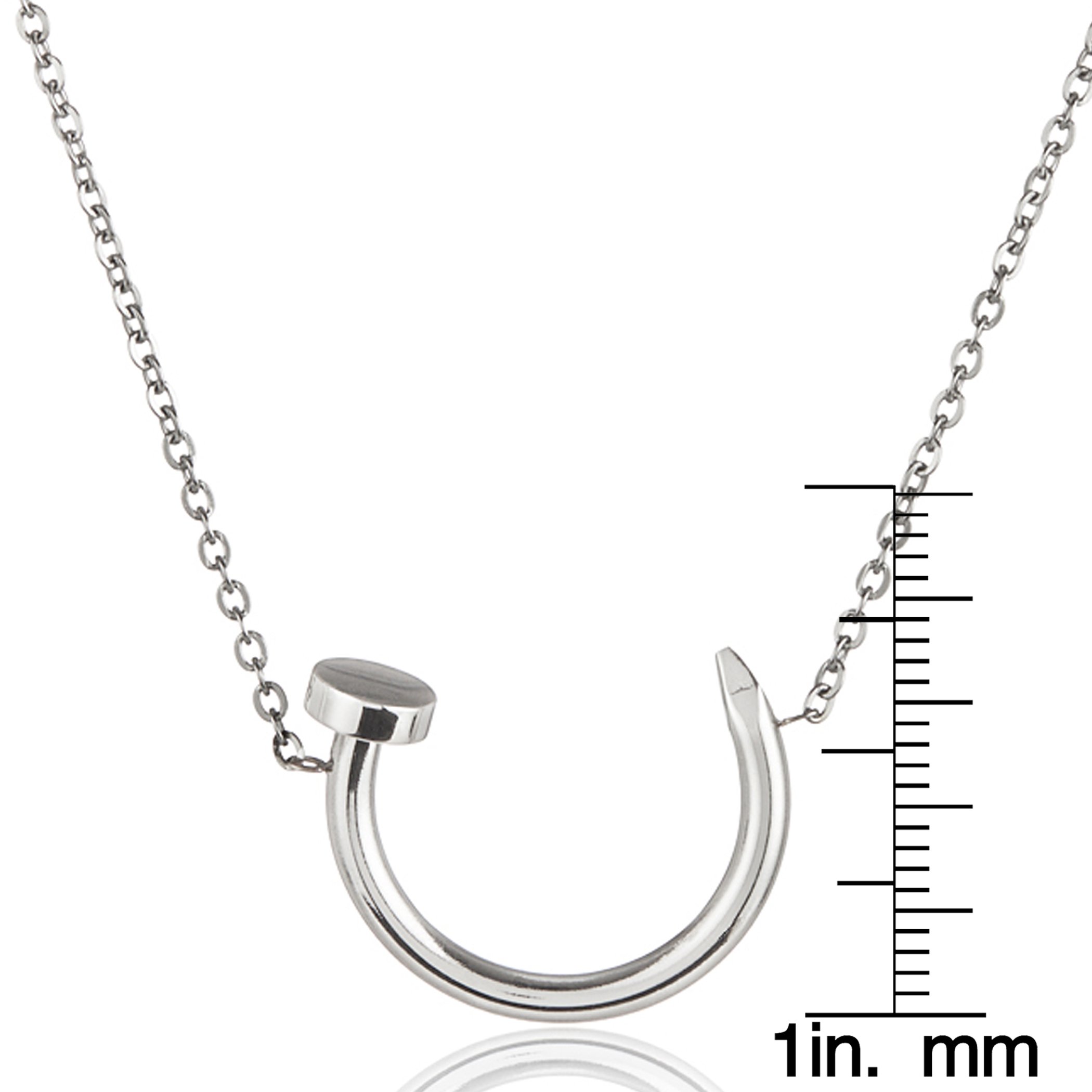 Foto 4 pulgar | Collar De Acero Inoxidable Con Forma De Clavo Elya De West Coast Jewelry - Venta Internacional.