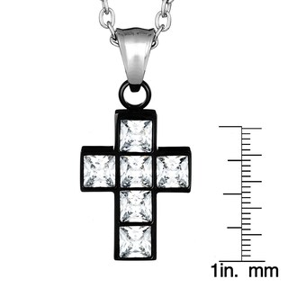 Foto 3 | Collar De Acero Inoxidable Con Colgante En Forma De Cruz De West Coast Jewelry - Venta Internacional.