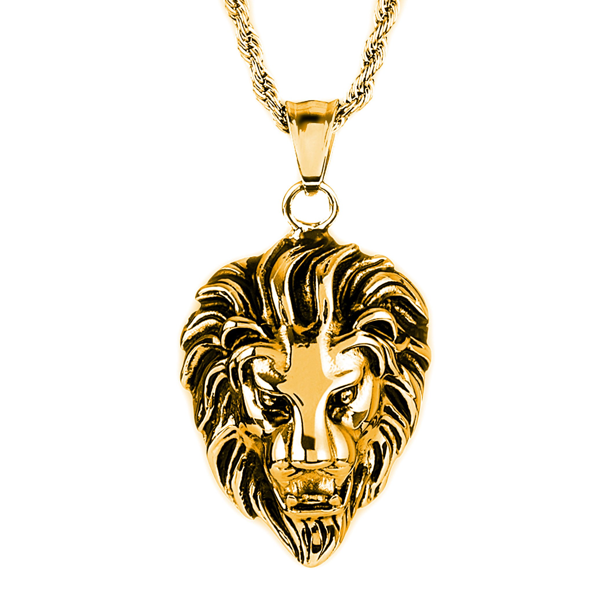 Foto 1 | Colgante Crucible West Coast Jewelry Con Cabeza De León Chapado En Oro - Venta Internacional.