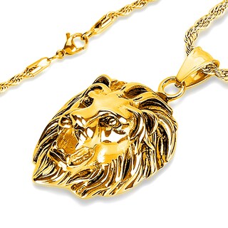 Foto 2 | Colgante Crucible West Coast Jewelry Con Cabeza De León Chapado En Oro - Venta Internacional.
