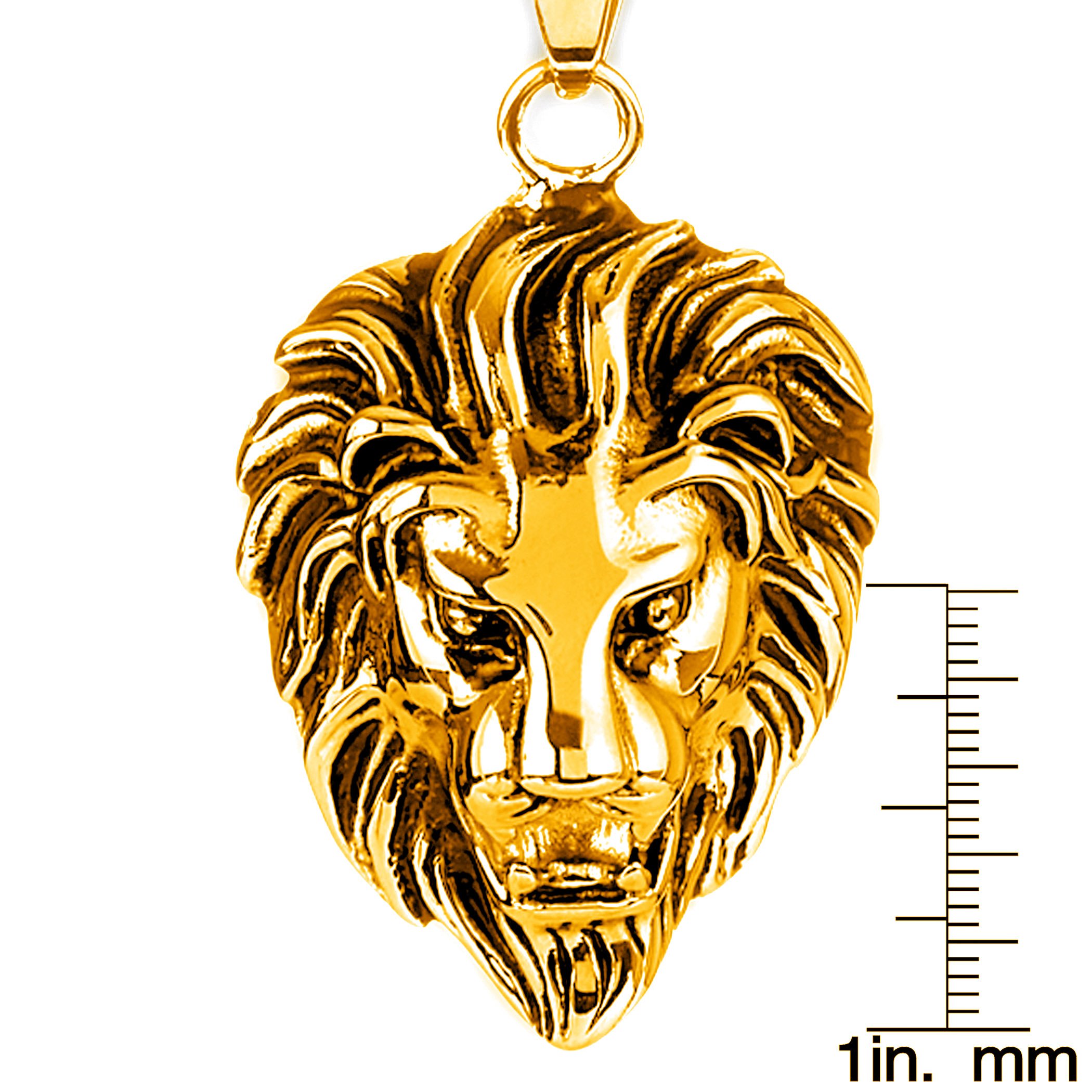 Foto 4 pulgar | Colgante Crucible West Coast Jewelry Con Cabeza De León Chapado En Oro - Venta Internacional.