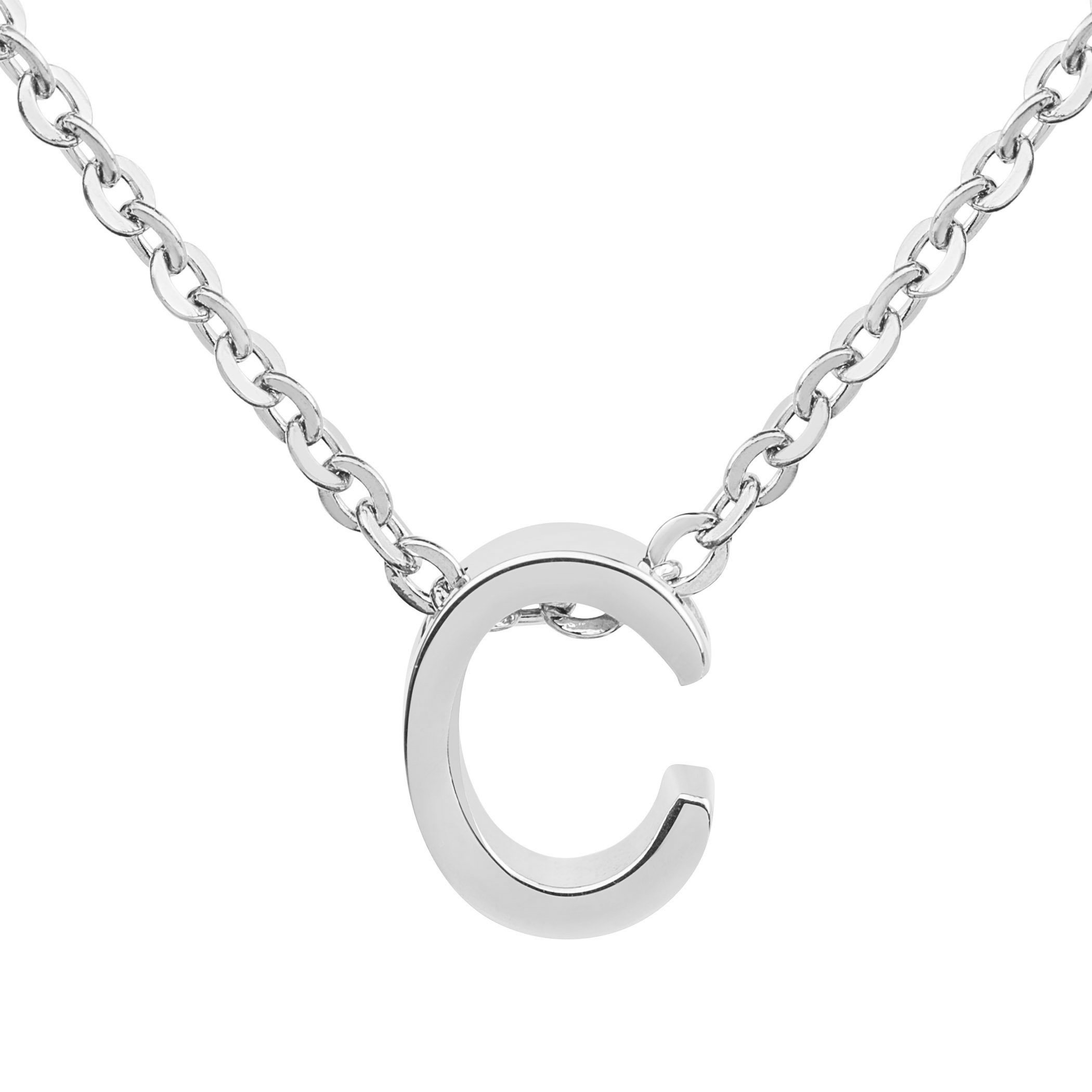 Foto 2 pulgar | Collar West Coast Jewelry Elya De Acero Inoxidable Con Letra C - Venta Internacional.