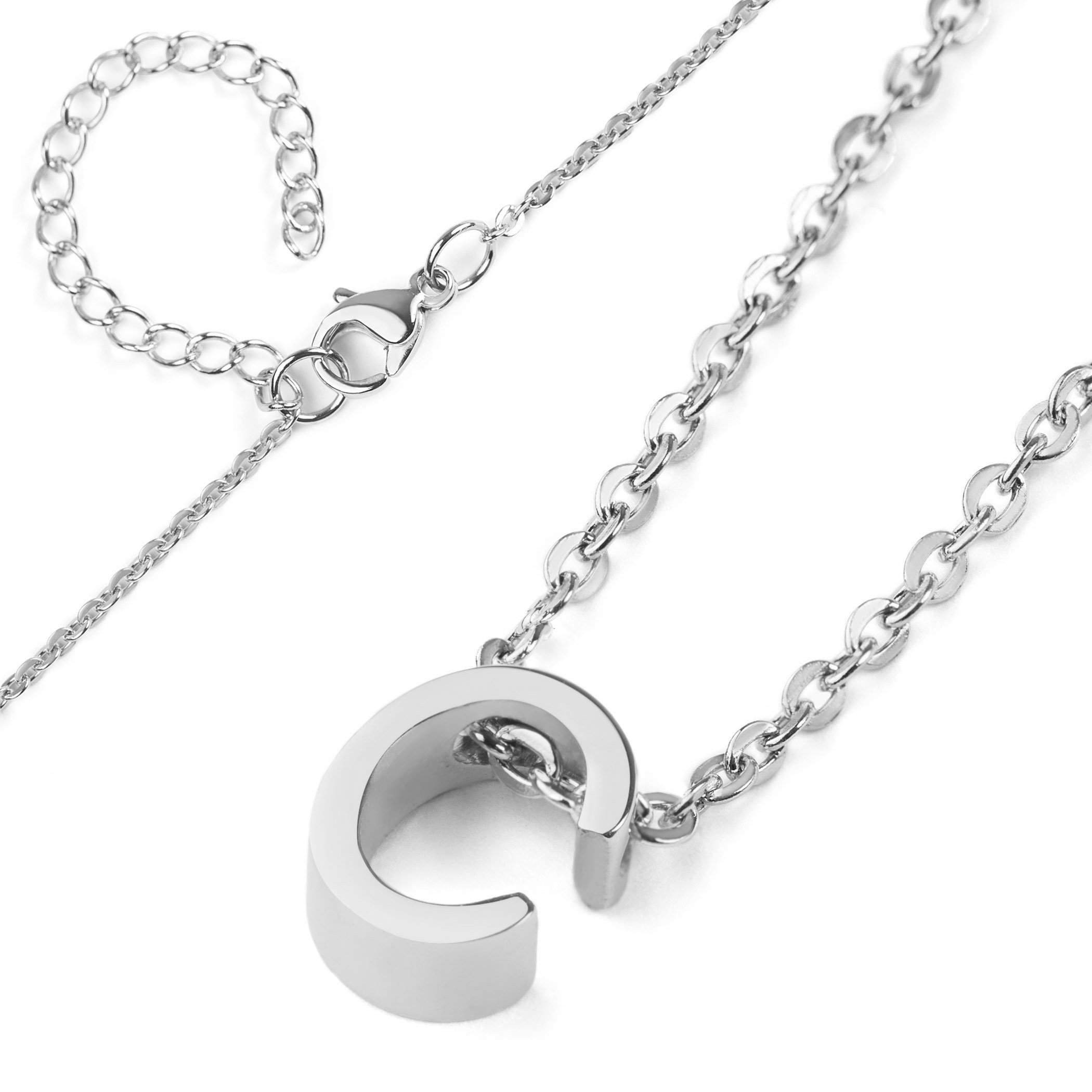 Foto 3 pulgar | Collar West Coast Jewelry Elya De Acero Inoxidable Con Letra C - Venta Internacional.